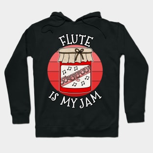 Flute Is My Jam Flutist Woodwind Musician Funny Hoodie